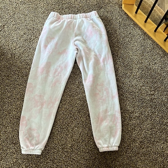 Pink and White Tie Dye Lazypants Sweatpants - Picture 2 of 2